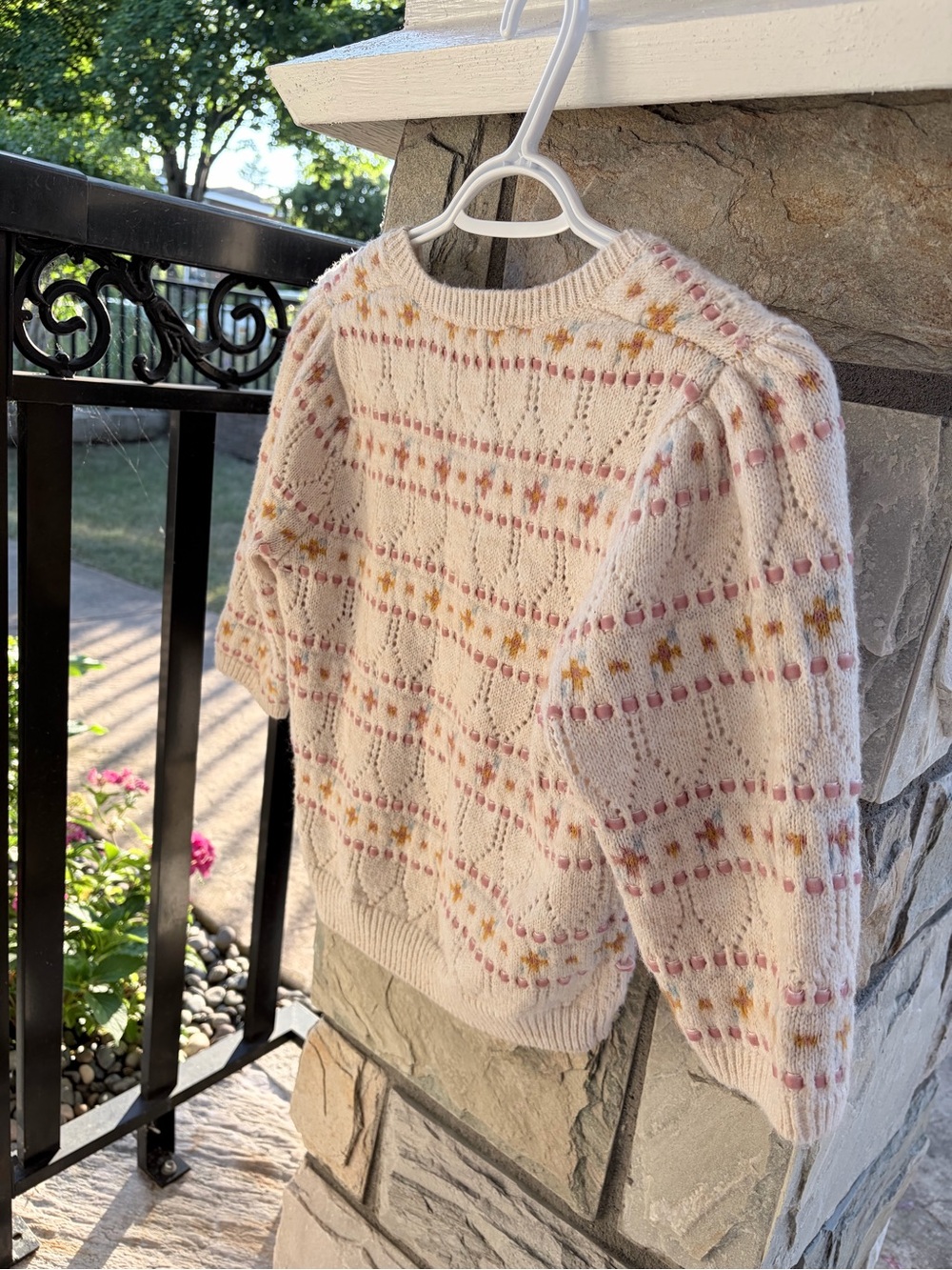 Zara Soft Pastel Ribbon Kinit V-Neck Sweater - Picture 3 of 4
